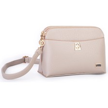 Nas Bag Kadın Çapraz Çanta Iki Gözlü Şık Çanta Kum Victoria