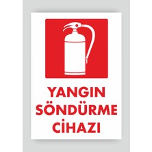 Tnk Market Uyarı Levhaları ''yangın Söndürme Cihazı'' 25X35 cm Pvc Tabela Uyarı Levhası