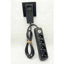 Gündüz Elektromarket Ultra Ince Fişli Uzatma Kablosu 4’lü Anahtarlı (1,5m)Dar Alanlar Için Şık ve Pratik Çözüm!
