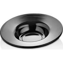 GuvenliPazar 12 Adet 11 cm Siyah Melamin Soft Çay Tabağı – Bulaşık Makinesinde Yıkanabilir Dayanıklı Çay Tabak