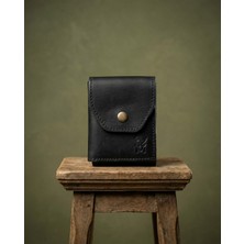  modica Farine - Hakiki Deri El Yapımı Minimal Erkek Cüzdan – 9 Kart Bölmeli, Ince ve Şık Tasarım,