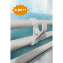 PremiumPort 4'lü Havlupan Askısı Seti, Banyo ve Mutfak Için Kanca Çeşitleri