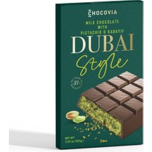Chocovia Dubai Style Antep Fıstıklı ve Kadayıflı Sütlü Çikolata 100 (Gr)- Dubai Çikolatası