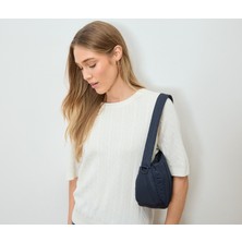 Tchibo Kadın Omuz Çantası, Kapitone, Lacivert