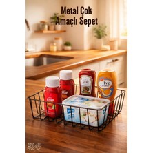 PremiumPort Şık Çok Amaçlı Dekoratif Metal Sepet Siyah, Hızlı ve Güvenilir Teslimat