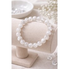 Büyük Beyazcam Boncuk Bileklik