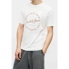 Jack & Jones Jack&jones 12288377 0 Yaka Erkek Tshirt - Beyaz