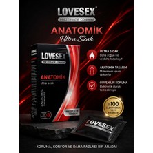 Bezos Lovesex Anatomik Prezervatif Ultra Sıcak Etkili Kondom Yüksek Hassasiyet ve Koruma 1 Adet