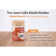 Bezos Ima Japon Lüks Küçük Kürdan Ahşap Hijyenik Tek Kullanımlık Kürdan 1 Adet