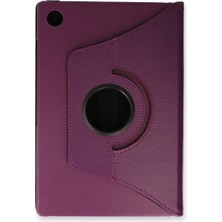Alvera Galaxy Tab A9 Plus Kılıf 360 Tablet Deri Kılıf - Mürdüm