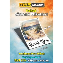 Sb Store Teşekkür Etiketi Thank You Ambalaj Hediye Süsleme Etiketi Model 29 - 95 Adet 5cm