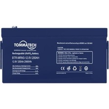 Teknovasyon Arge Tommatech Marine 12.8V 200AH Lifepo4 Abs+Pc Kasa Lityum Batarya