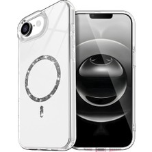 Alvera 16E Live Diamond Magsafe Kapak - Şeffaf