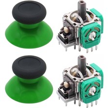 XBOX One Analog Motor Topuz Seti 2+2 One - One S/X - Series S/X Uyumlu Siyah Yeşil