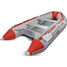 Fishika 370CM Kırmızı Alüminyum Taban Omurgalı Şişme Bot