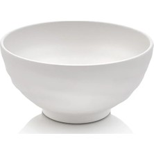 GuvenliPazar 4 Adet 19 cm Derin Kase Salata Servis Tabağı – Makinede Yıkanabilir Beyaz (9,5 cm Derinlik)