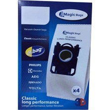 Magic Bags S-Bag Soketli Eski Tip Toz Torbası | 4' Lü Set + Mikro Filtre