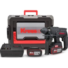 Kress KUC60.2 20VOLT 4.0AH. 2.0j Li-Ion Çift Akülü Şarjlı Kömürsüz Profesyonel Sds-Plus Pnömatik Kır