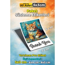 Sb Store Teşekkür Etiketi Thank You Ambalaj Hediye Süsleme Etiketi Model 24 - 95 Adet 5cm