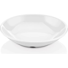 GuvenliPazar 6 Adet 20 cm Çukur Yemek Çorba Tabağı Makinede Yıkanabilir Beyaz Servis Tabağı (3,8 cm Yükseklik)