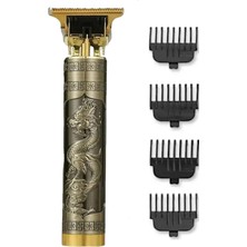 Şarjlı Tıraş Makinesi, Profesyonel Saç ve Sakal Kesimi, Ejdarha Gold Deseni