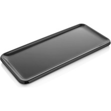 GuvenliPazar 6 Adet 16X35 cm Melamin Baton Servis Sunum Tabağı Makinede Yıkanabilir Dikdörtgen Mimoza Siyah