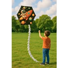 Hak-İş Oyuncak Altıgen Astronot Modelli Uçurtma 50MT Ipli