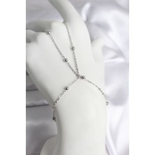 Callerrons Accessories Gümüş Renk Topçuk Zincir Model Kadın Şahmeran - EBJ251219W38862