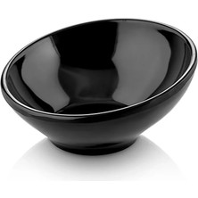 GuvenliPazar 12 Adet Elips Melamin Sosluk 70 ml – Siyah Sos Kasesi – Bulaşık Makinesinde Yıkanabilir