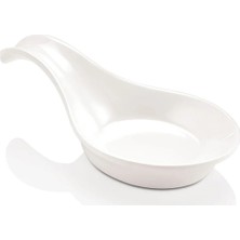 GuvenliPazar 6 Adet Melamin Minimal Kaşık Sosluk Reçellik 88 ml Beyaz Makinede Yıkanabilir