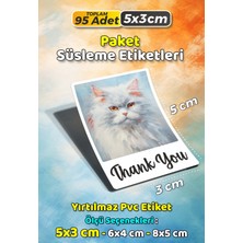 Sb Store Teşekkür Etiketi Thank You Ambalaj Hediye Süsleme Etiketi Model 23 - 95 Adet 5cm