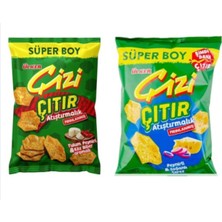 Ülker Karma Çizi Çıtır Atıştırmalık Cips Tulum Peynirli&peynirli Soğanlı 120GRX4PAKET