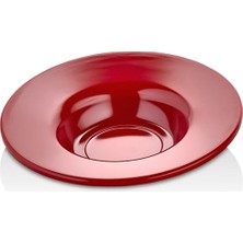 GuvenliPazar 24 Adet 11 cm Kırmızı Melamin Soft Çay Tabağı – Bulaşık Makinesinde Yıkanabilir Dayanıklı Çay Tabak