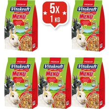 Vitakraft Menü Vital Premium Tavşan Yemi 1 kg x 5 Adet Doğal Besin İçerikli Vitamin Destekli