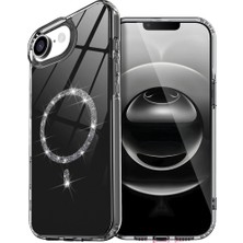 Alvera 16E Live Diamond Magsafe Kapak - Siyah