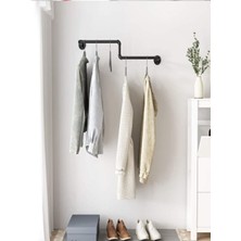 PremiumPort Endüstriyel Z Model Elbise Askısı 100 cm Duvar Montajlı