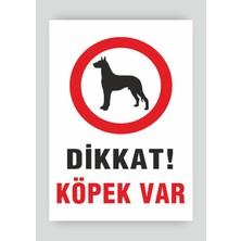 Tnk Market Uyarı Levhaları ''dikkat Köpek Var'' 25X35 cm Pvc Tabela Uyarı Levhası