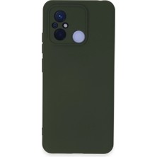Akinco Xiaomi Redmi 12C Kılıf Nano Içi Kadife Silikon - Koyu Yeşil