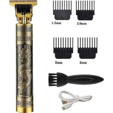 Kuru Kafa T Tıraş Makinesi Altın Renk Çok Fonksiyonlu Saç ve Sakal Kesim Araçları