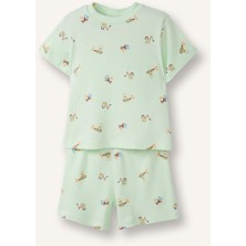 DeFacto Desenli Fitilli Kaşkorse 2'li Pijama Takımı Erkek Bebek H4030A526HS