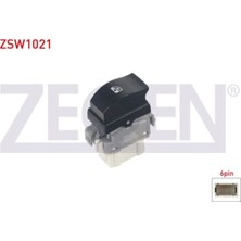Otoco Renault Megane Cam Açma Anahtarı Sağ Arka Gri Tekli 6 Pin Turuncu Işık 8200315024