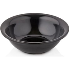 GuvenliPazar 6 Adet 16 cm Derin Kase Makinede Yıkanabilir Siyah Servis ve Yemek Kasesi (5 cm Yükseklik)
