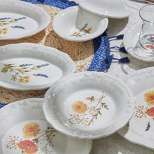 Karaca Lovega 26 Parça Renkli Desenli Kahvaltı Takımı 6 Kişilik Seramik Özellikli Set
