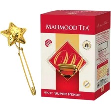 Mahmood Tea Seylan Pekoe Dökme Çay 800 gr ve Yıldız Tasarımlı Gold Paslanmaz Çelik Çay Süzgeci