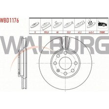 Otoco Opel Astra G 1.4 16V - 1.6 16V 1998-2005 Fren Diski Ön Havalı 4 Bjn 255,8X23,9X60X41,1 569059