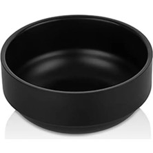 GuvenliPazar 12 Adet 12 cm Melamin Çorba Kasesi Bulaşık Makinesinde Yıkanabilir Siyah Kase (5,4 cm Derinlik)