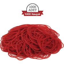 Paket Lastiği Kırmızı 1000ADET %100 Kauçuk (Okul-Kırtasiye-Paketleme-Ambalaj)