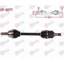 Otoco Opel Corsa E 1.3 Cdtı 2014- Komple Aks Sol Ön Uzunluk 607MM  5374141 - 5374193 - 13432215 - 13486866