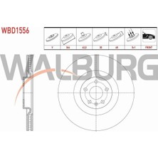 Otoco Volvo XC60 D3 - D4 - D5 - 2.4 D 2008- Fren Diski Ön Havalı 5 Bjn 19 Jant 366X30X63,5X48 31400569