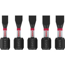 Bosch Pro Impact 5 Parça Düz Vidalama Uç Seti 2608521U60